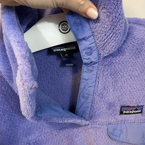 Patagonia Retool Snap Purple Pullover Kangaroo Pocket Sweater XS - Picture 5 of 6
